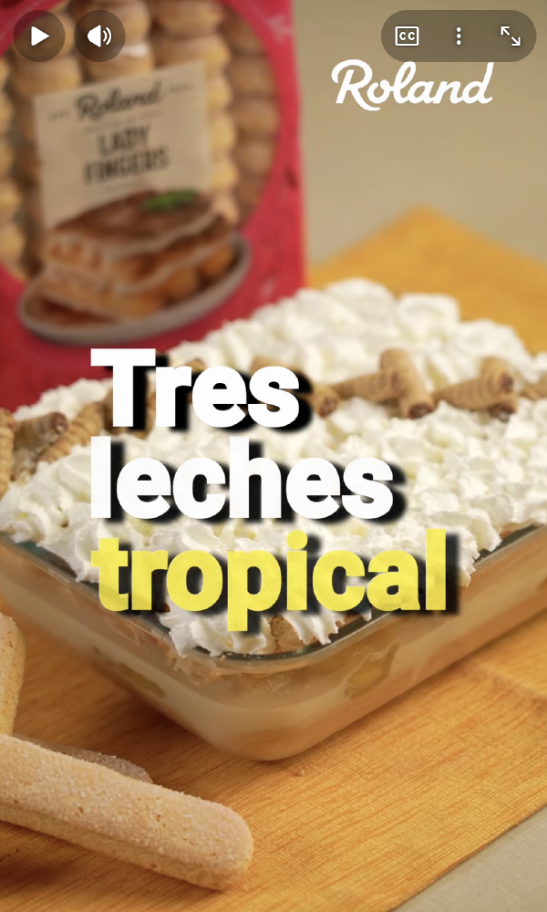 Roland Costa Rica Tres leches tropical con leche de coco Roland Roland Costa Rica Tres leches tropical con leche de coco Roland